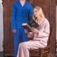 Luxury Linen Pajama Set For Women With Handmade Drawnwork