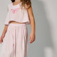Linen Luxurious Pajama Set Butterfly For Girl/ Girl's Pajama with Handmade Embroidery