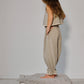 Linen Pajama Set For Girl/ Pajama Top Crop Sleeveless & Trouser For Girl/ Top and Trouser Laced/ Christmas Gift For Girl