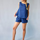 Linen Pajama Set SWING For Women - Top and Shorts