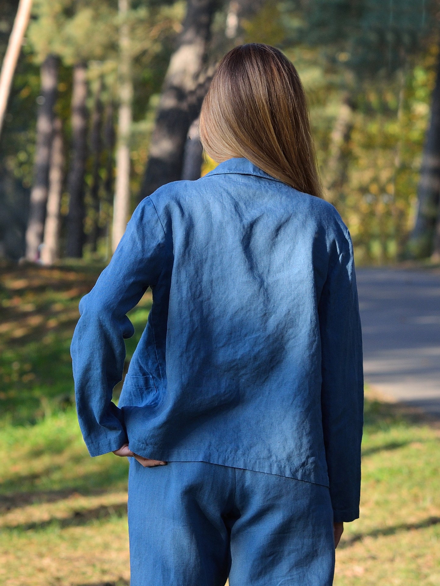 Linen Loose Oversize Blazer KIM/ Casual Wear Linen Jacket