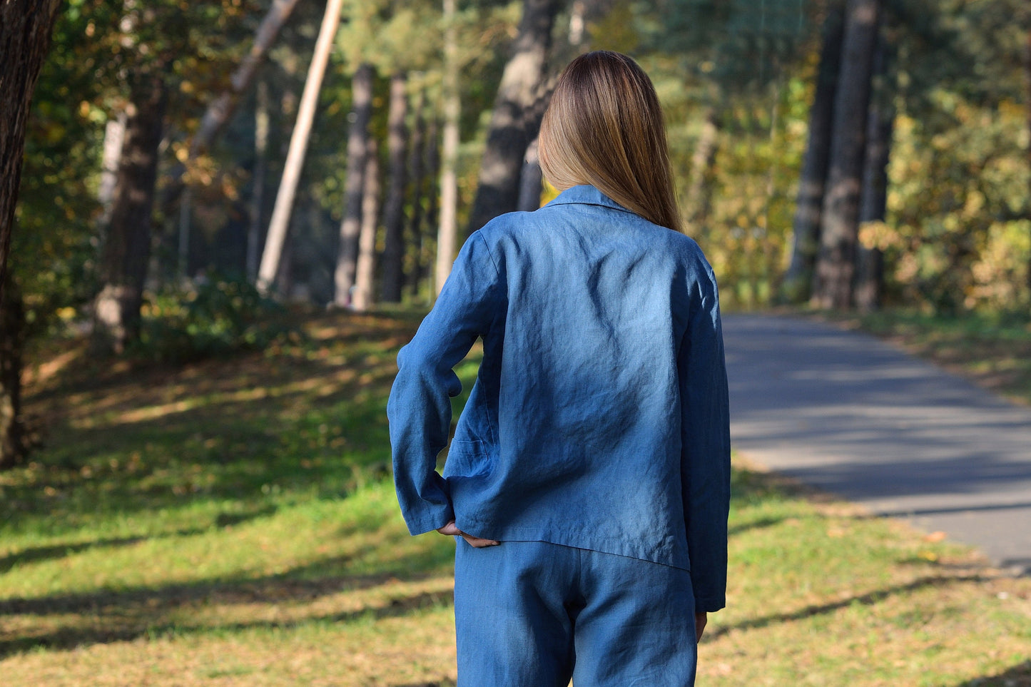 Linen Loose Oversize Blazer KIM/ Casual Wear Linen Jacket