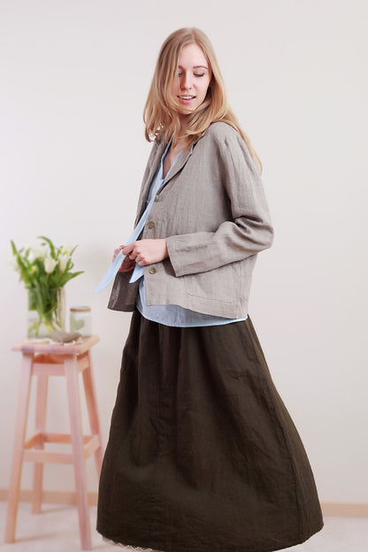 Linen Loose Oversize Blazer KIM/ Casual Wear Linen Jacket