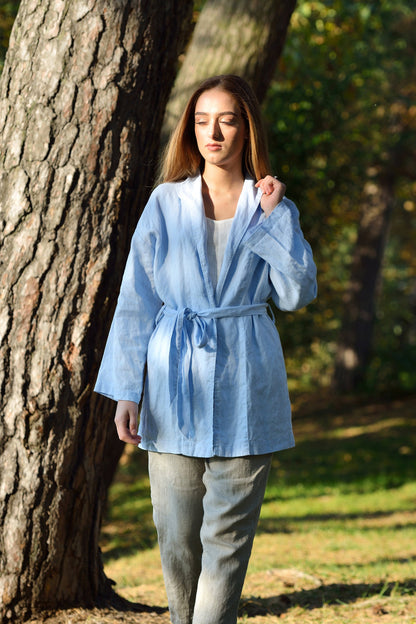 Linen Oversize Kimono Blazer HANA