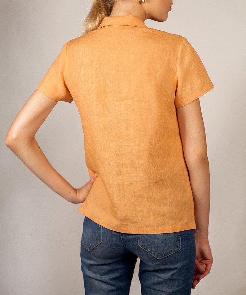 Linen Shirt POLO / Linen Top Organic