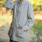 Pure Linen Oversize Jacket with Drawstringed Waist