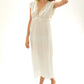 White Long Night Gown ANTIQUE With Linen Lace