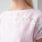 Linen Pajama Set CHARLOTTE with Lace