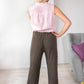 Linen Blouse JULIA Sleeveless With Front Bow