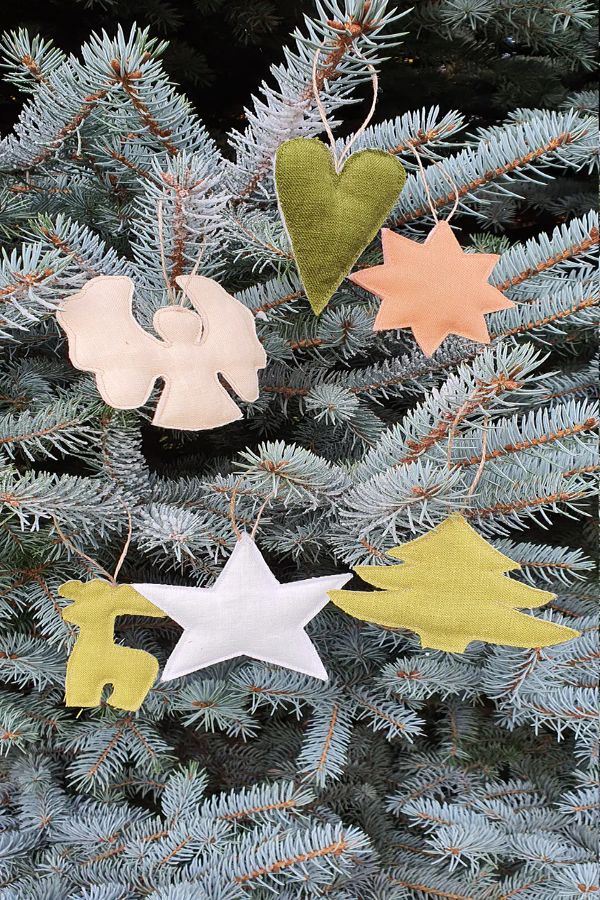 Christmas Tree Decoration/ Linen Handmade Toys for Christmas/ Zero Waste Product