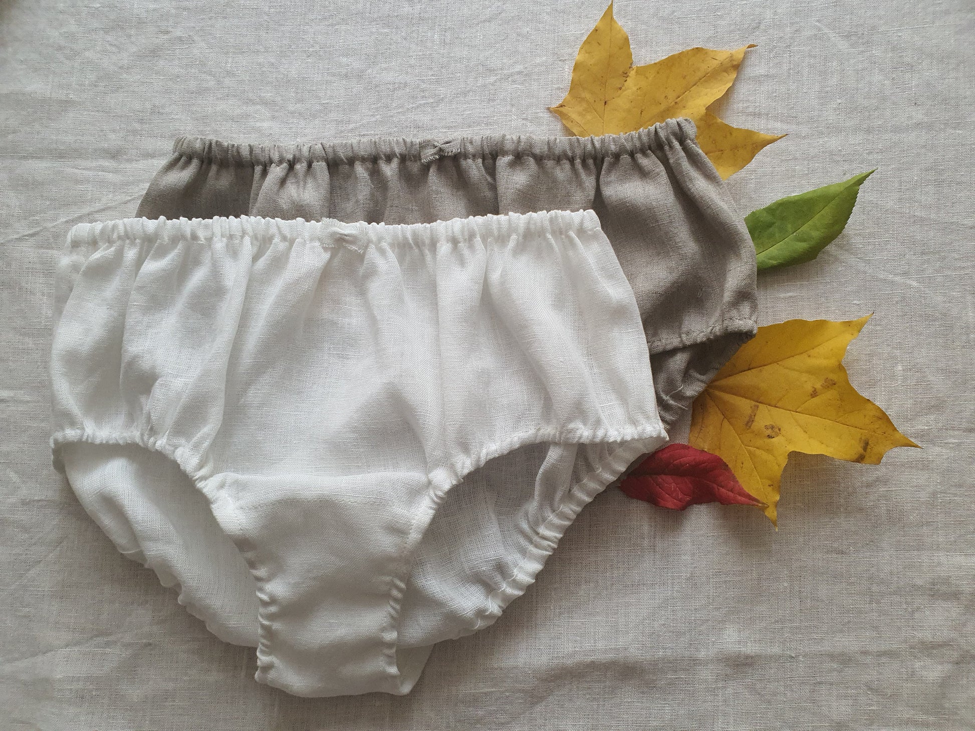 XS size Linen vintage style panties JANUARY. Linen briefs