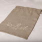 Linen Bag Monogrammed/ Linen Gift Bag Embroidered/ Flax Pack/ Shoes Bag Personalized/ Gift Wrap Linen