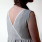Linen Sleeveless Oversize Night Dress LIANA with Handmade Embroidery