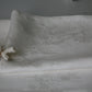 Linen White Damask Jacquard Bath Towel with "Rose" Design