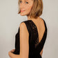 Linen Dress MILA with Open Back and Lace