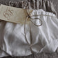 Set of Two Linen Low Rise Panties/Knickers - White and Natural
