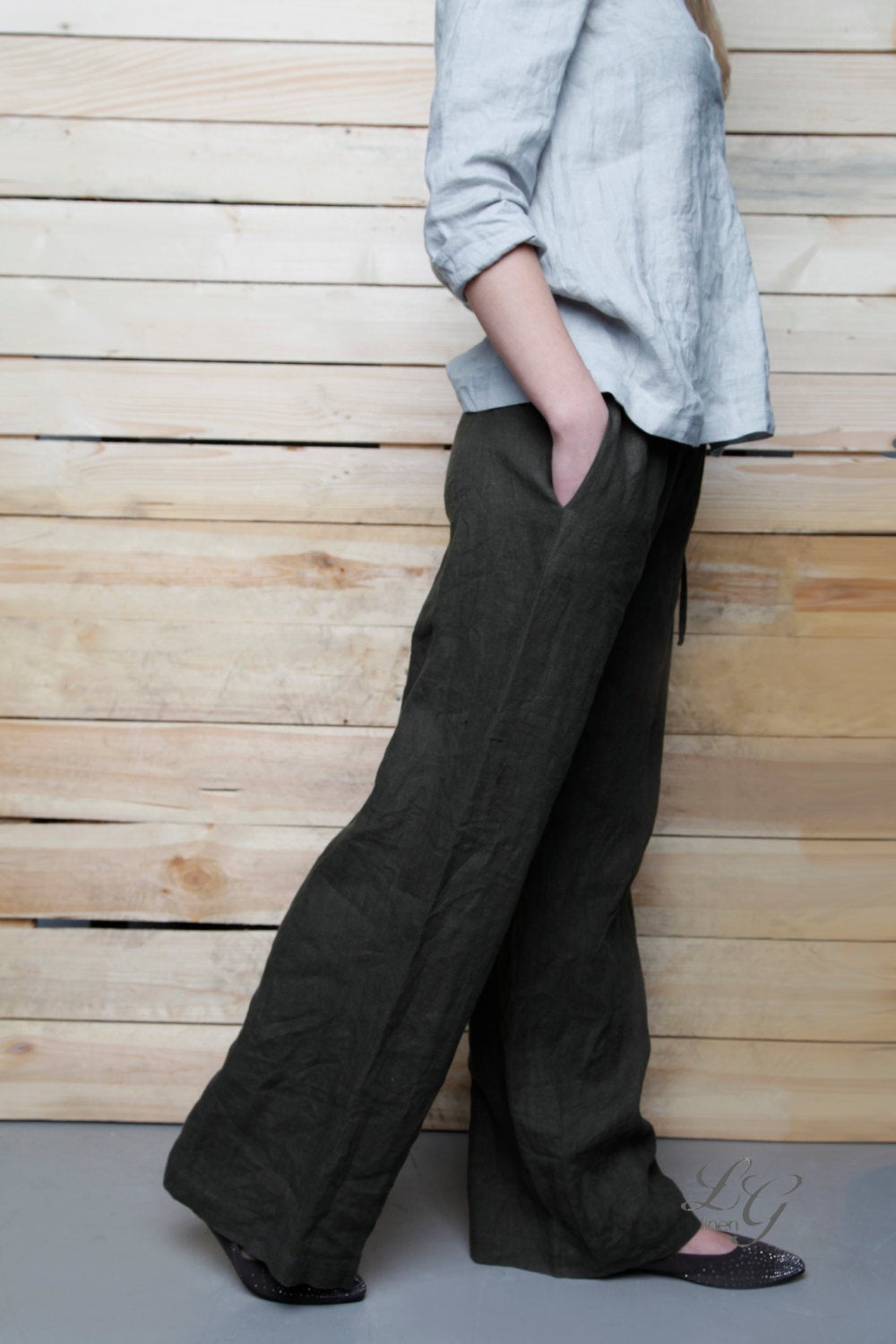 Linen Wide Pants WANDA For Women