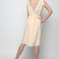 Linen Dress MILA with Open Back and Lace