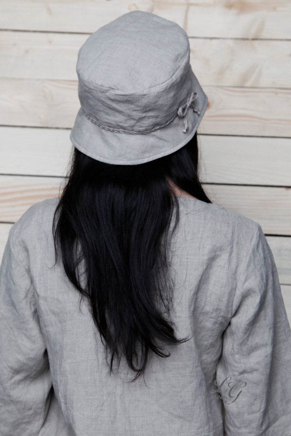 Linen Bucket Hat/ Summer Hat Unisex / Stylish Panama Style Hat/ Fashionable Sun Hat Women/ Gift For Her