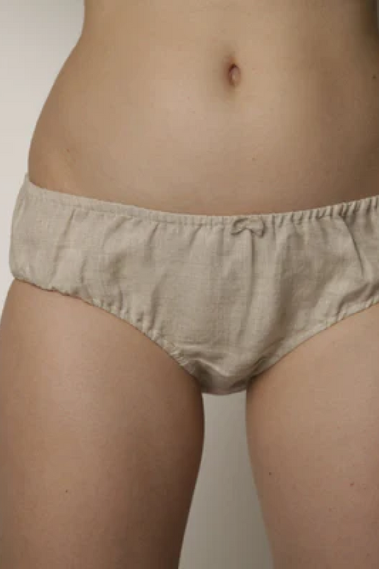 Organic-cotton/hemp Thong Undies, Natural, Undyed White, Ladies Underwear -   Canada